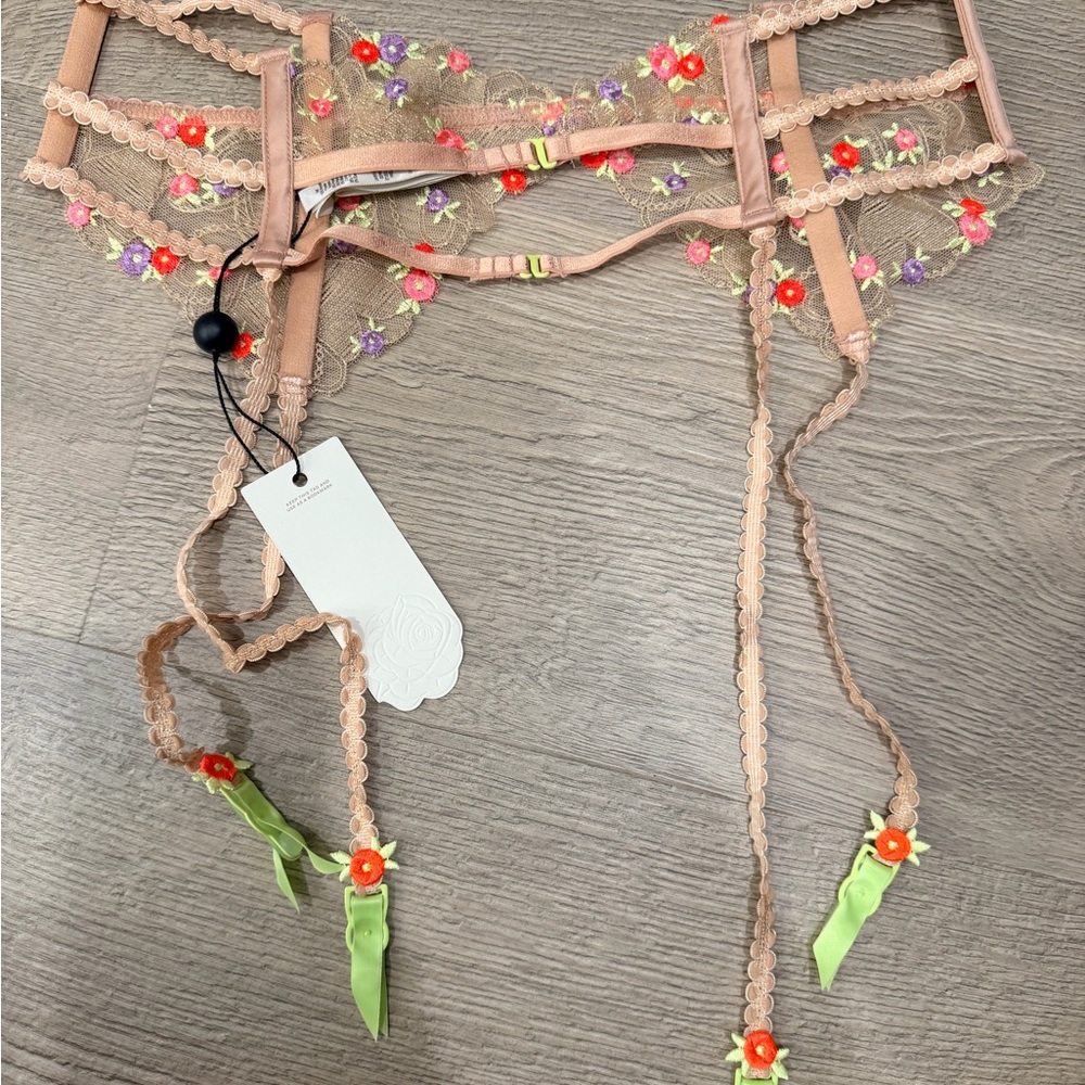 For Love And Lemons Floral Embroidered Bra Set - Multicolor - Picture 10 of 10